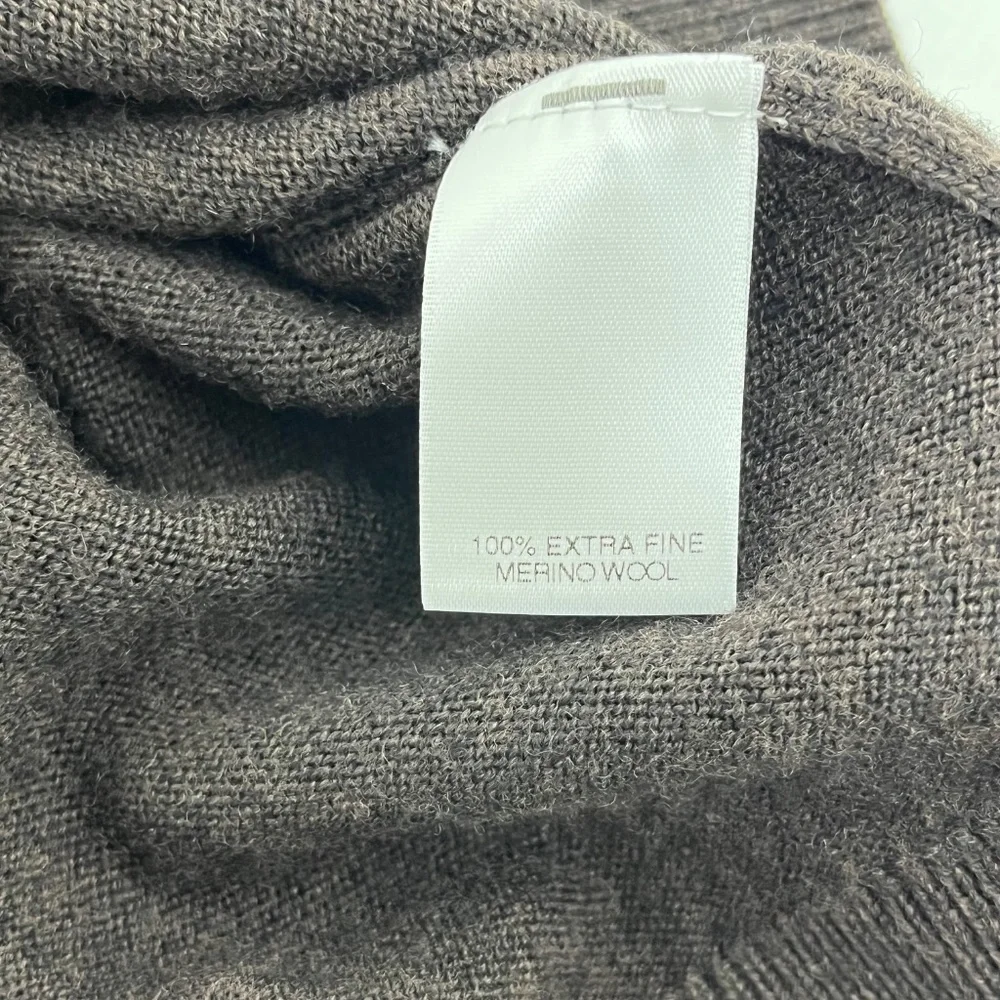 Turnbury Men L Sweater Vest Brown Merino Wool V-Neck Ribbed Hem‎ Outdoor Comfort